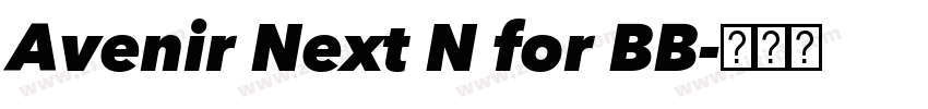 Avenir Next N for BB字体转换